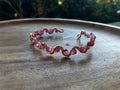 Pink Wire Wrap Cuff